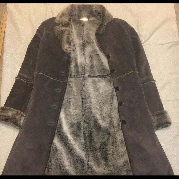 Brandon Thomas Seude LEATHER Midi-Plush Coat - Picture 2 of 7